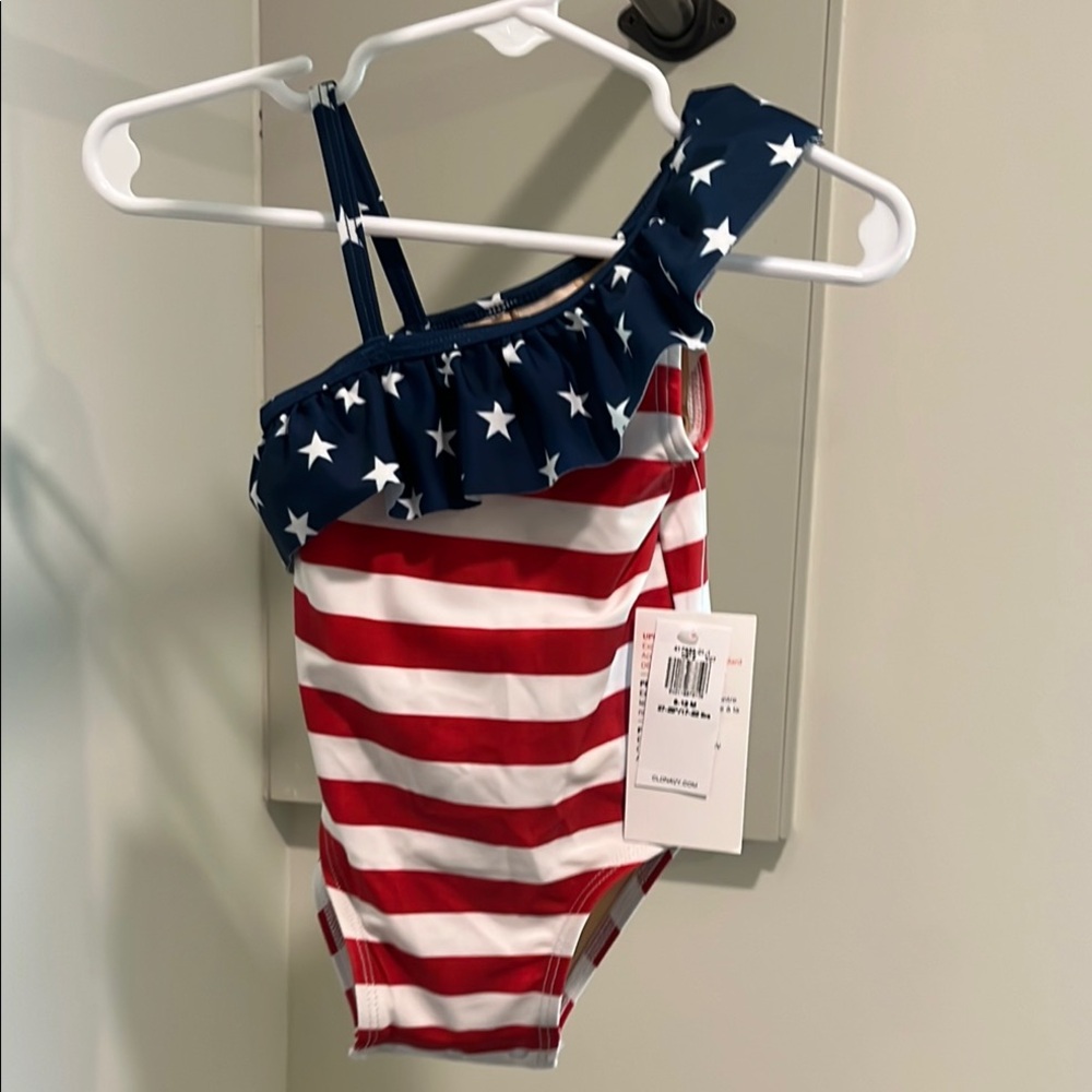 Baby Old Navy Red, White, and Blue American Flag One Piece